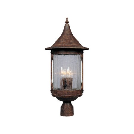 Designers Fountain Chestnut 4 Light 11 Cast Aluminum Post Lantern Canyon Lake Collection" 20936-CHN